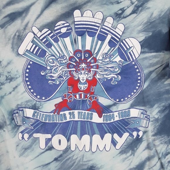 VTG DEADSTOCK 1989 authentic tie dye The Who Tommy 25th anniversary band TEE XL - Picture 10 of 12